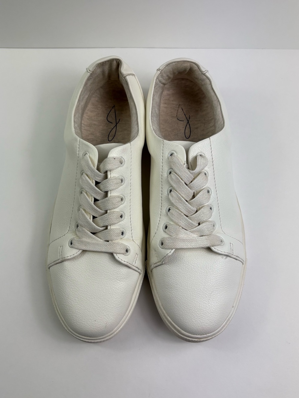 Joie Women's Cream-White Leather Lace-Up Sneakers